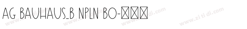 AG Bauhaus_B NPln Bo字体转换